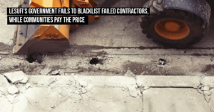Lesufi’s government fails to blacklist failed contractors, while communities pay the price