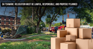 DA Tshwane: Relocation must be lawful, responsible, and properly planned