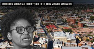 Ekurhuleni needs State Security, not trees, from Minister Ntshavheni