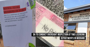 DA to conduct oversight inspection at two licensing departments in Midrand