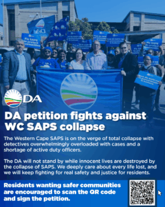 DA petition fights against WC SAPS collapse
