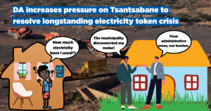 DA increases pressure on Tsantsabane to resolve longstanding electricity token crisis