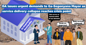 DA issues urgent demands to Ga-Segonyana Mayor as service delivery collapse reaches crisis point