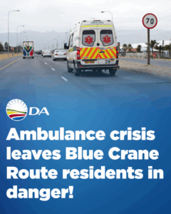 Ambulance crisis leaves Blue Crane Route residents in danger