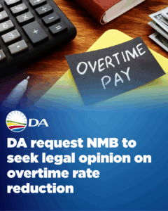 DA requests NMB to seek legal opinion on overtime rate reduction