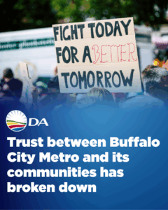 Trust between Buffalo City Metro and its communities has broken down