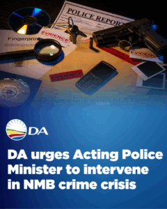DA urges Acting Police Minister to intervene in NMB crime crisis
