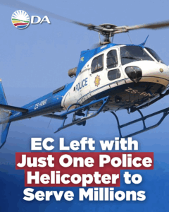 DA reveals SAPS has one helicopter to police the entire Eastern Cape