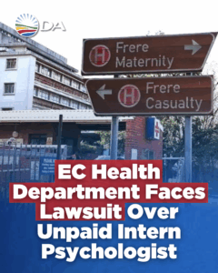 Unpaid psychologist intern to sue Eastern Cape Department of Health