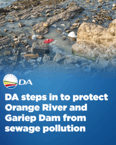 DA steps in to protect Orange River and Gariep Dam from sewage pollution