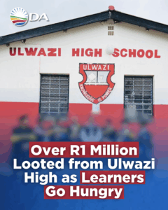 Over R1 million looted at Ulwazi High while learners go hungry