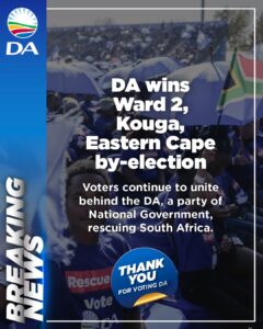 By-elections: DA wins ward 2 in Kouga and shows explosive growth in Makana