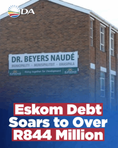 Urgent intervention needed to save Dr Beyers Naude from soaring Eskom debt and financial collapse