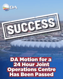 Nelson Mandela Bay to receive permanent Joint Operations Centre following DA intervention