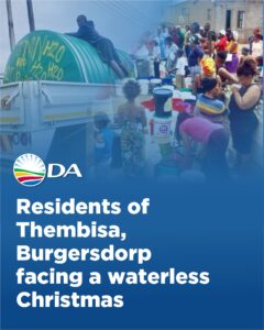 Residents of Thembisa, Burgersdorp facing a waterless Christmas