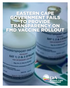 Urgent transparency needed on Eastern Cape foot and mouth disease vaccine rollout