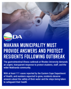 Makana Municipality must provide answers and protect residents following gastrointestinal illness outbreak
