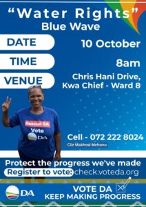 DA to hold picket against water management crisis in uMgungundlovu
